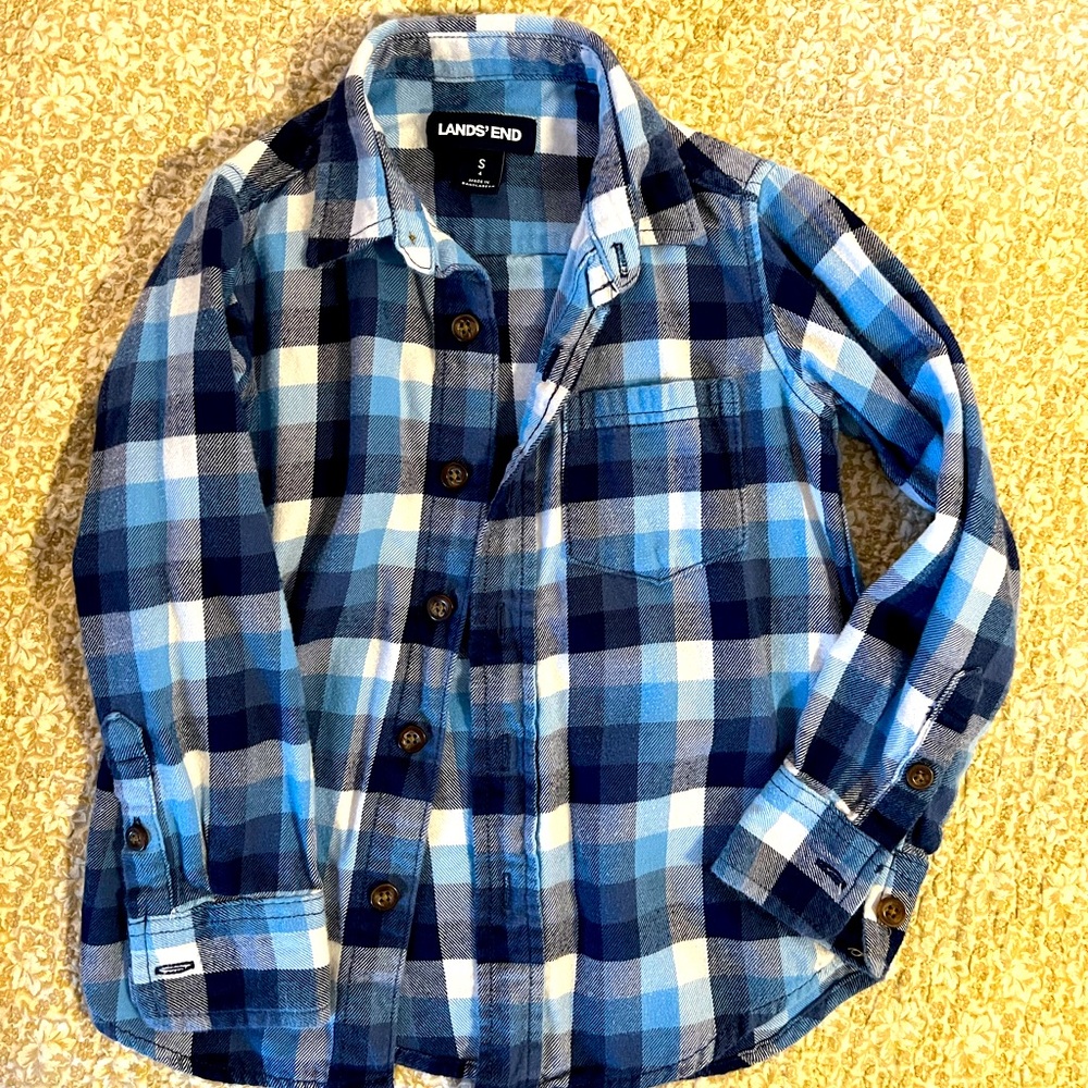 Land’s End warm plaid button down